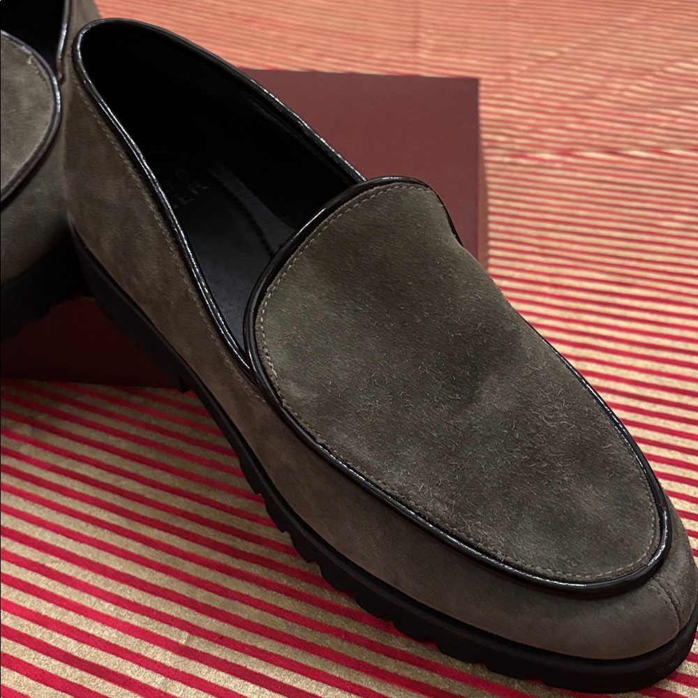 Donald J. Pliner Olive Suede Loafers - Picture 6 of 6